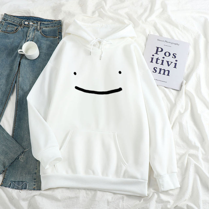 Kvinnors hoodie med avslappnad smiley-design Mirla-Eva Jonsson
