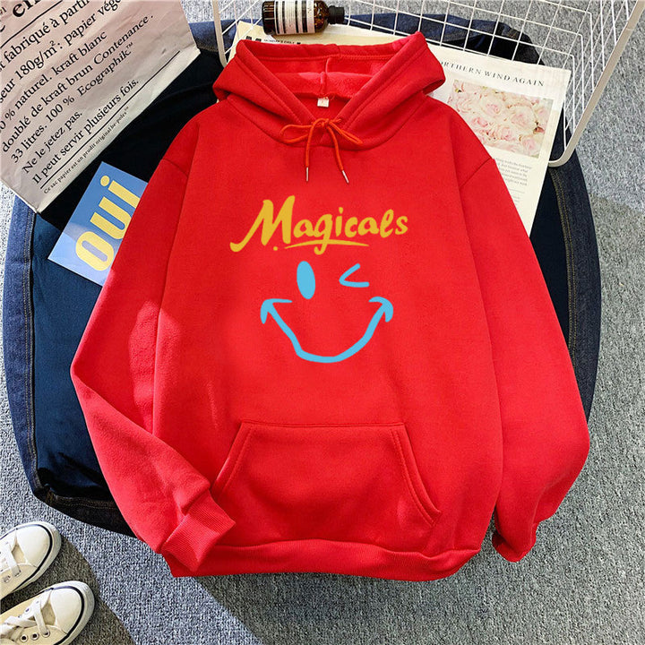 Kvinnors hoodie med avslappnad smiley-design Mirla-Eva Jonsson