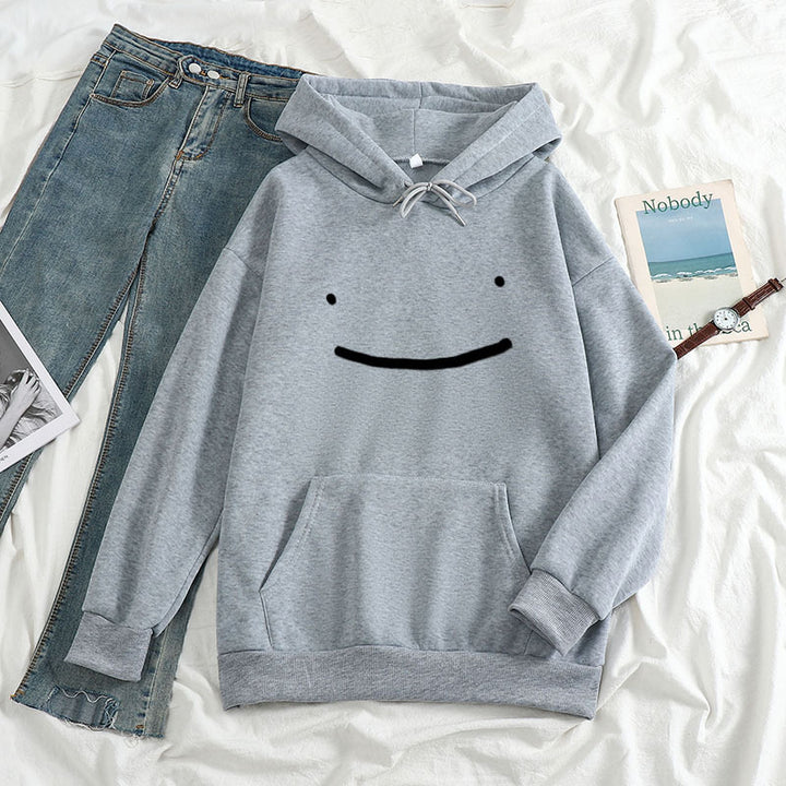 Kvinnors hoodie med avslappnad smiley-design Mirla-Eva Jonsson