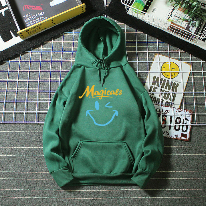 Kvinnors hoodie med avslappnad smiley-design Mirla-Eva Jonsson