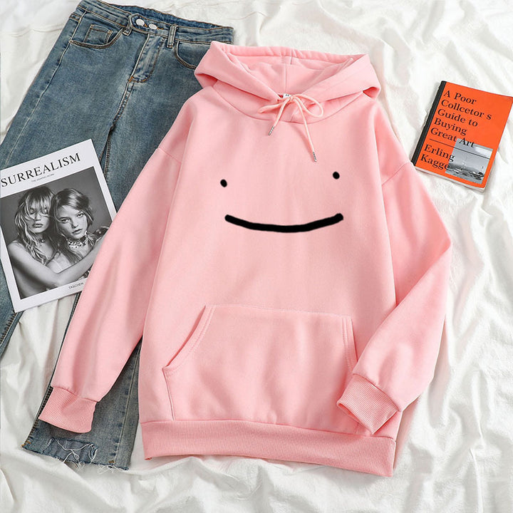 Kvinnors hoodie med avslappnad smiley-design Mirla-Eva Jonsson
