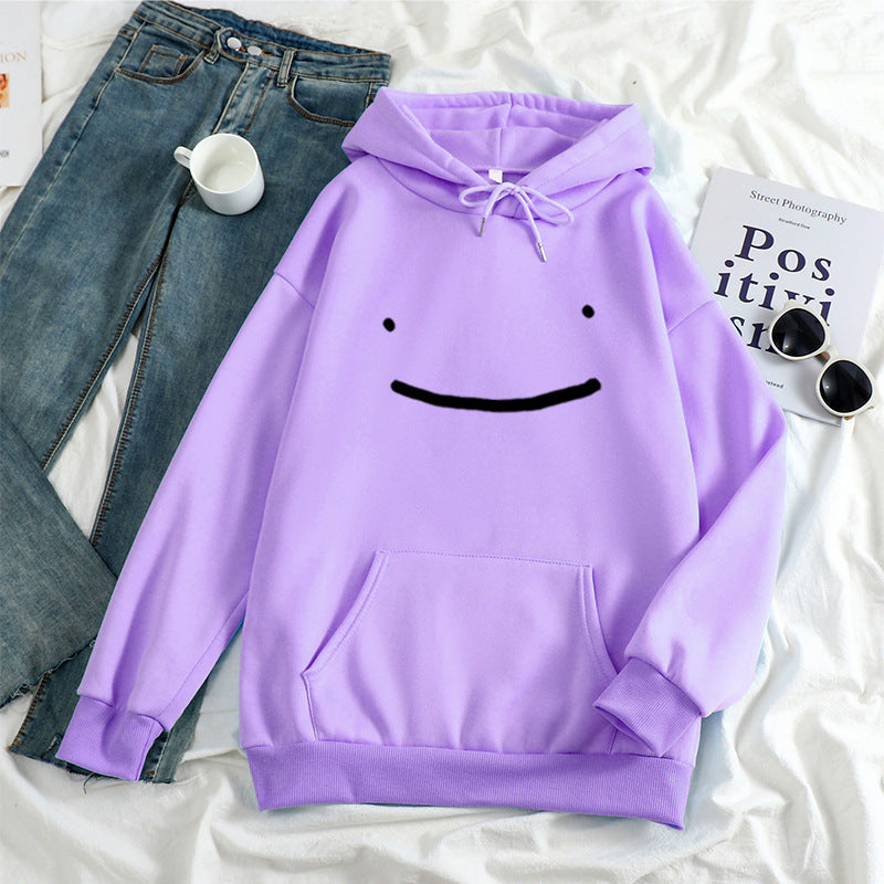 Kvinnors hoodie med avslappnad smiley-design Mirla-Eva Jonsson