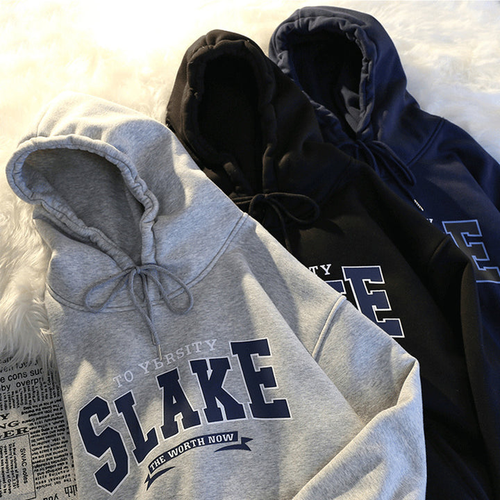 Kvinnors hoodie med avslappnad tryck och huva Mirla-Eva Jonsson
