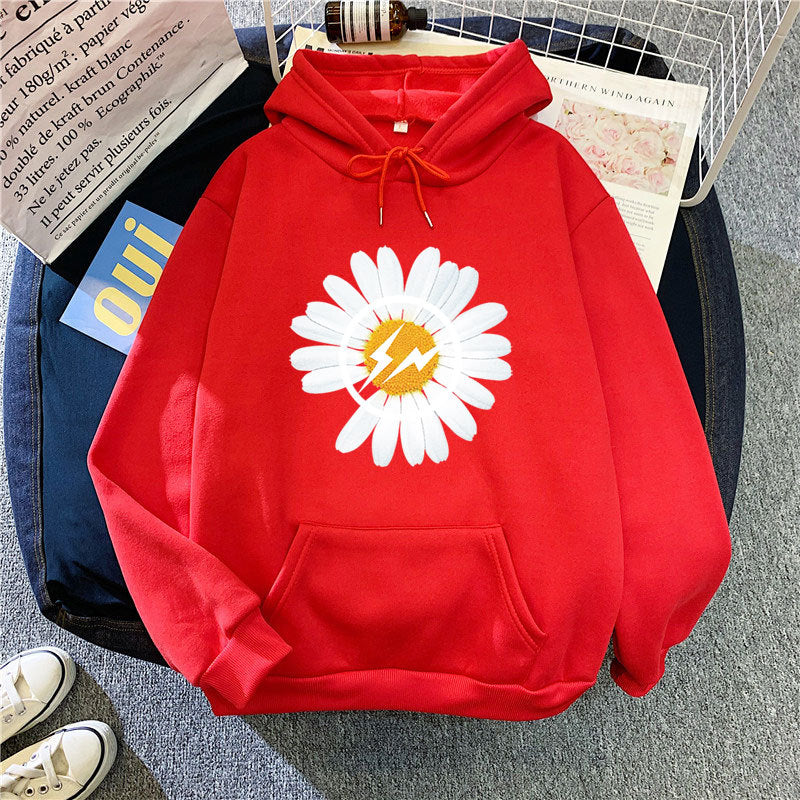 Kvinnors hoodie med blommönster Mirla-Eva Jonsson