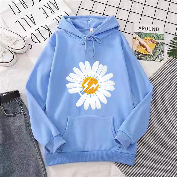 Kvinnors hoodie med blommönster Mirla-Eva Jonsson
