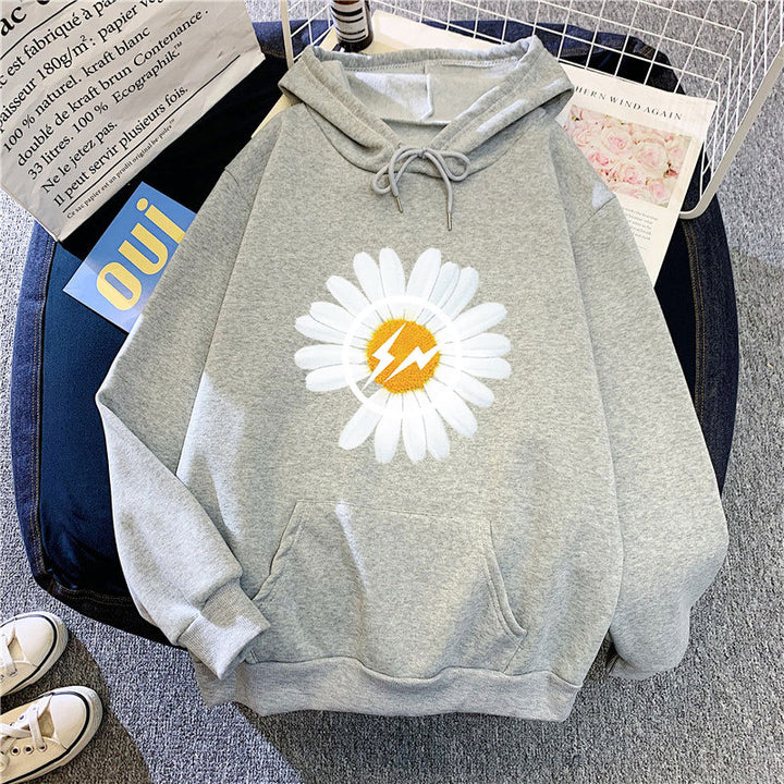 Kvinnors hoodie med blommönster Mirla-Eva Jonsson