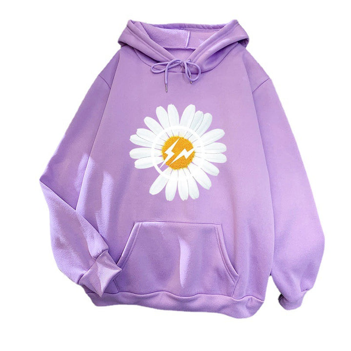 Kvinnors hoodie med blommönster Mirla-Eva Jonsson
