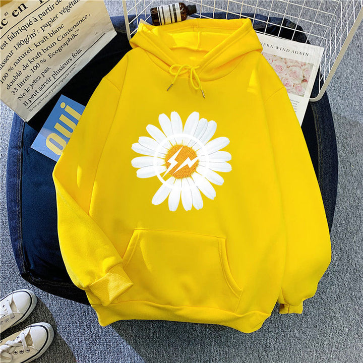 Kvinnors hoodie med blommönster Mirla-Eva Jonsson