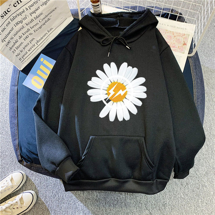 Kvinnors hoodie med blommönster Mirla-Eva Jonsson