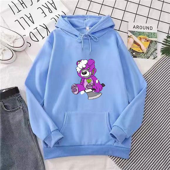 Kvinnors hoodie med charmigt björnmotiv Mirla-Eva Jonsson