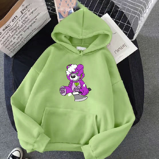 Kvinnors hoodie med charmigt björnmotiv Mirla-Eva Jonsson