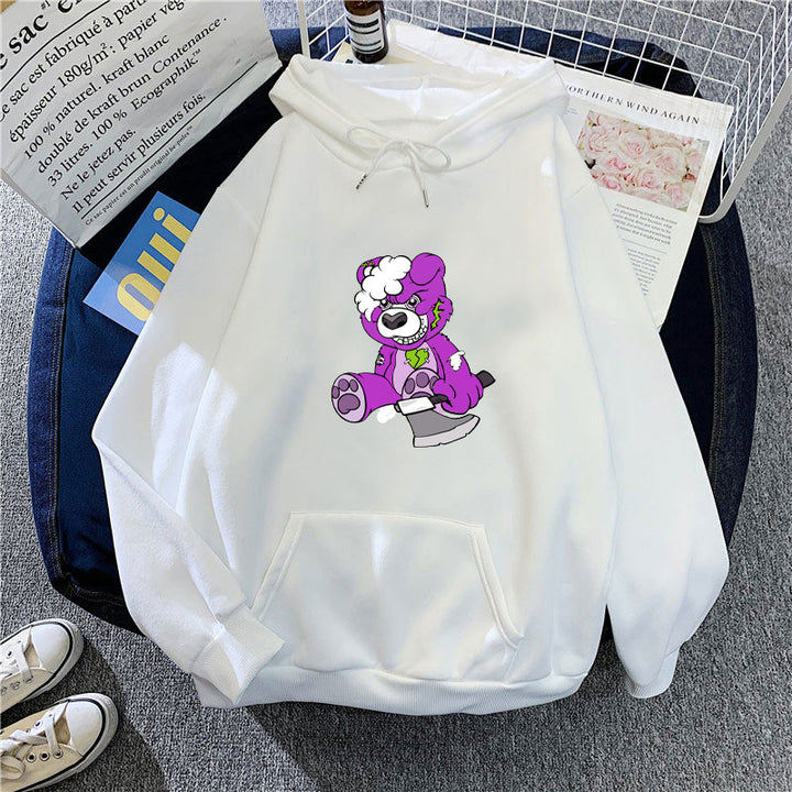 Kvinnors hoodie med charmigt björnmotiv Mirla-Eva Jonsson