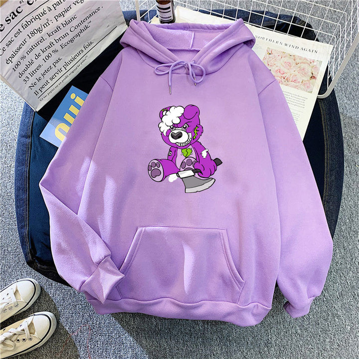 Kvinnors hoodie med charmigt björnmotiv Mirla-Eva Jonsson
