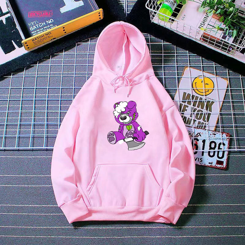 Kvinnors hoodie med charmigt björnmotiv Mirla-Eva Jonsson