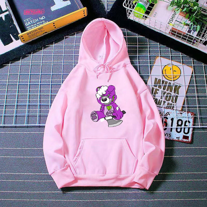 Kvinnors hoodie med charmigt björnmotiv Mirla-Eva Jonsson