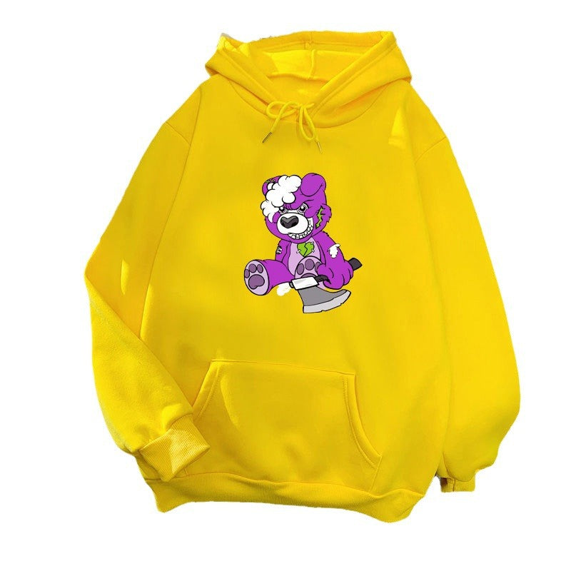Kvinnors hoodie med charmigt björnmotiv Mirla-Eva Jonsson