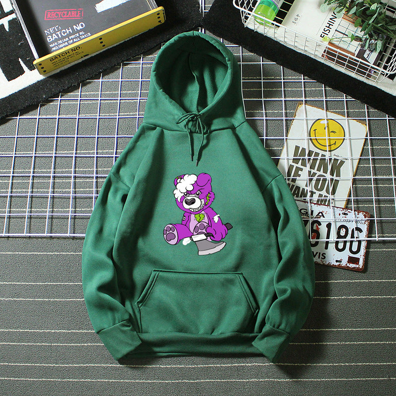 Kvinnors hoodie med charmigt björnmotiv Mirla-Eva Jonsson