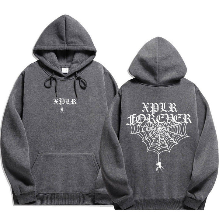 Kvinnors hoodie med coola grafiska tryck och känguruficka Mirla-Eva Jonsson