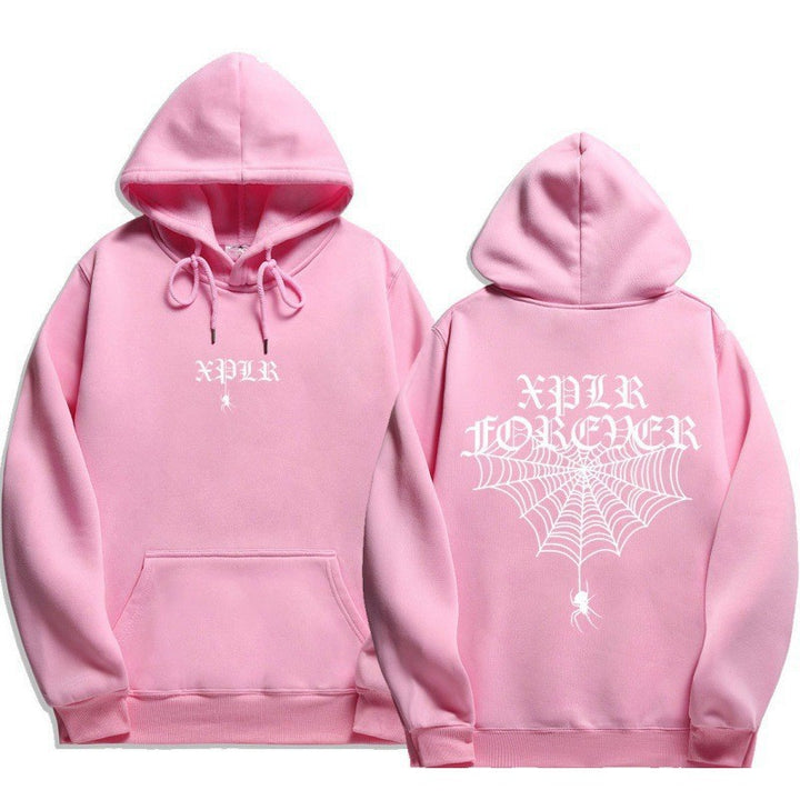 Kvinnors hoodie med coola grafiska tryck och känguruficka Mirla-Eva Jonsson