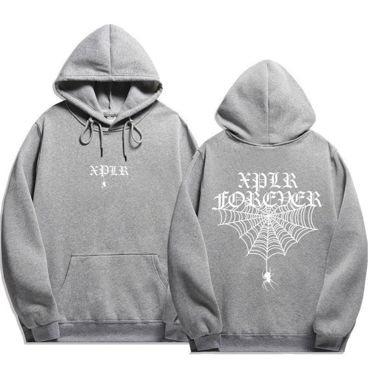 Kvinnors hoodie med coola grafiska tryck och känguruficka Mirla-Eva Jonsson