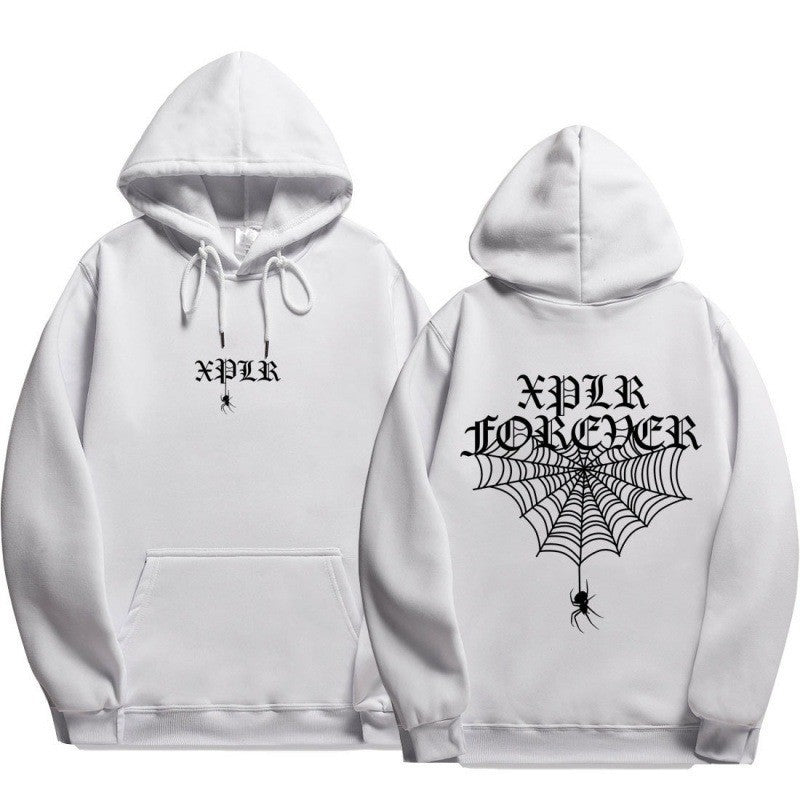 Kvinnors hoodie med coola grafiska tryck och känguruficka Mirla-Eva Jonsson