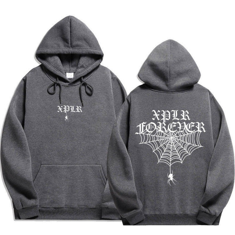 Kvinnors hoodie med coola grafiska tryck och känguruficka Mirla-Eva Jonsson