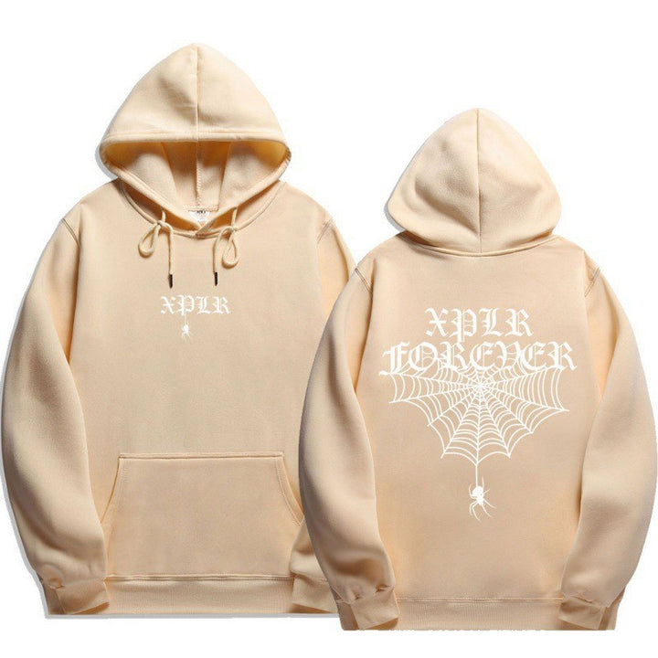Kvinnors hoodie med coola grafiska tryck och känguruficka Mirla-Eva Jonsson