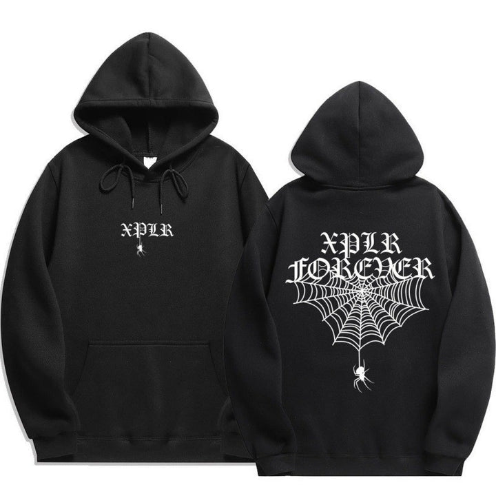 Kvinnors hoodie med coola grafiska tryck och känguruficka Mirla-Eva Jonsson