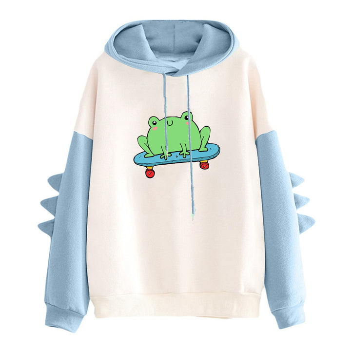 Kvinnors hoodie med coola groddesign Mirla-Eva Jonsson