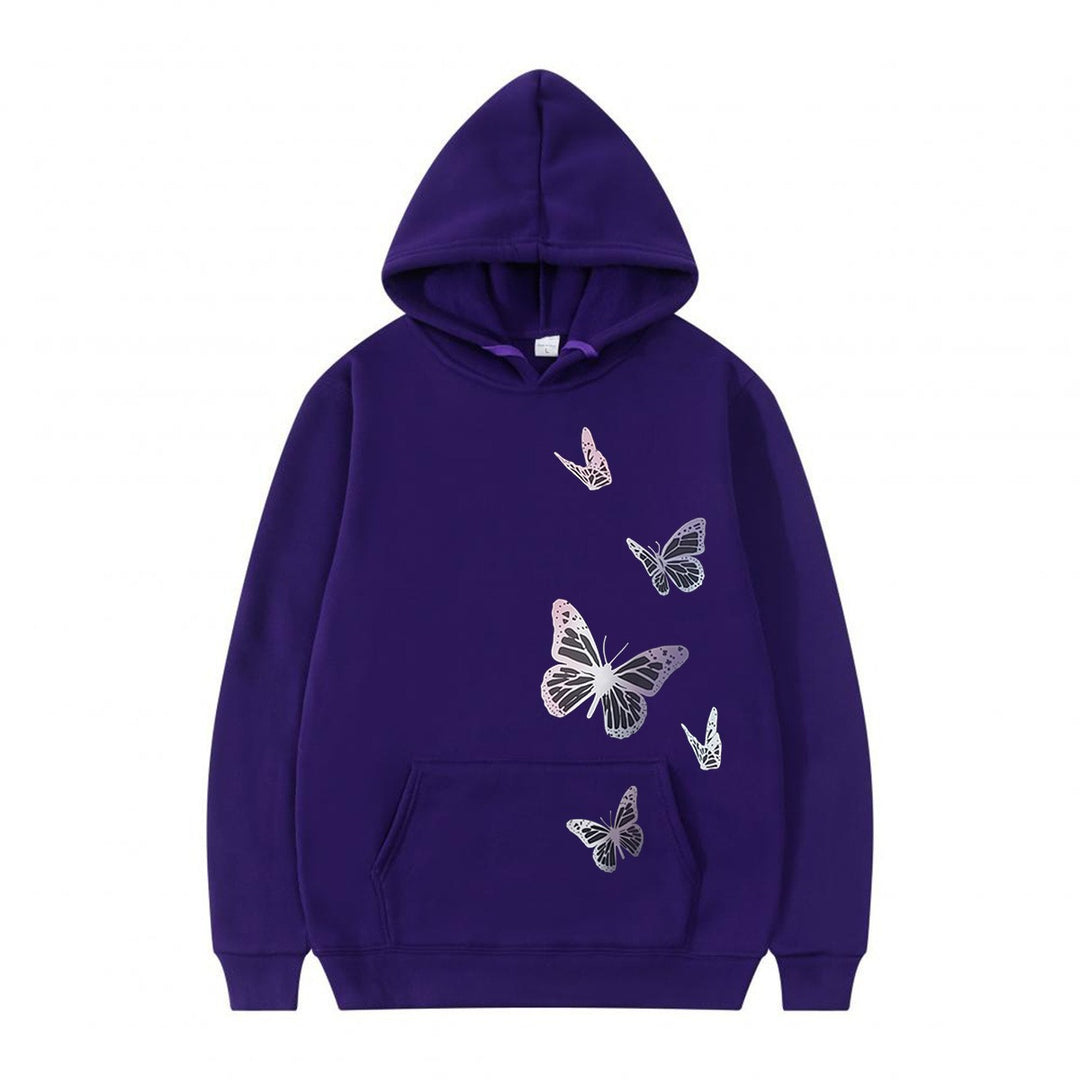 Kvinnors hoodie med delikat fjärilsmotiv Mirla-Eva Jonsson