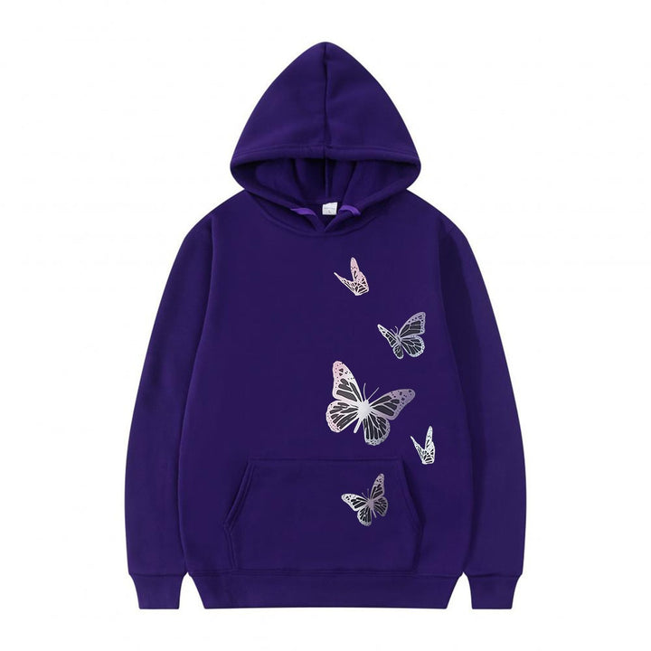 Kvinnors hoodie med delikat fjärilsmotiv Mirla-Eva Jonsson