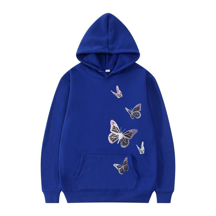 Kvinnors hoodie med delikat fjärilsmotiv Mirla-Eva Jonsson