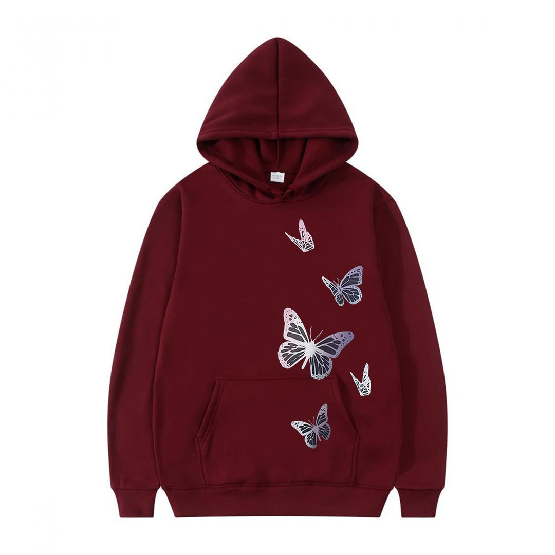 Kvinnors hoodie med delikat fjärilsmotiv Mirla-Eva Jonsson