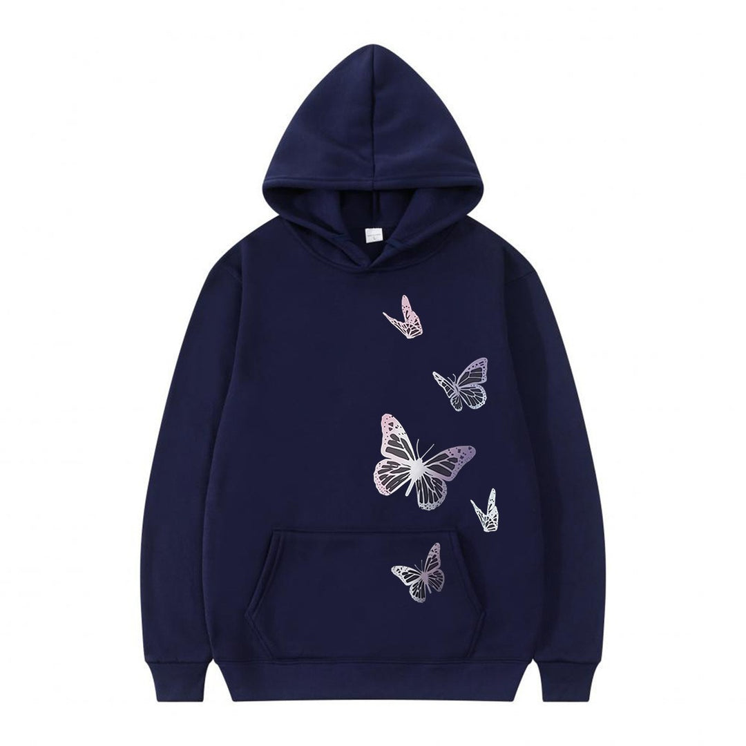 Kvinnors hoodie med delikat fjärilsmotiv Mirla-Eva Jonsson