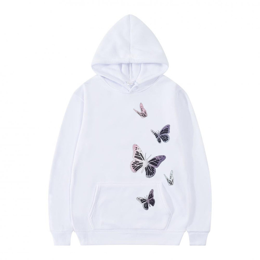 Kvinnors hoodie med delikat fjärilsmotiv Mirla-Eva Jonsson