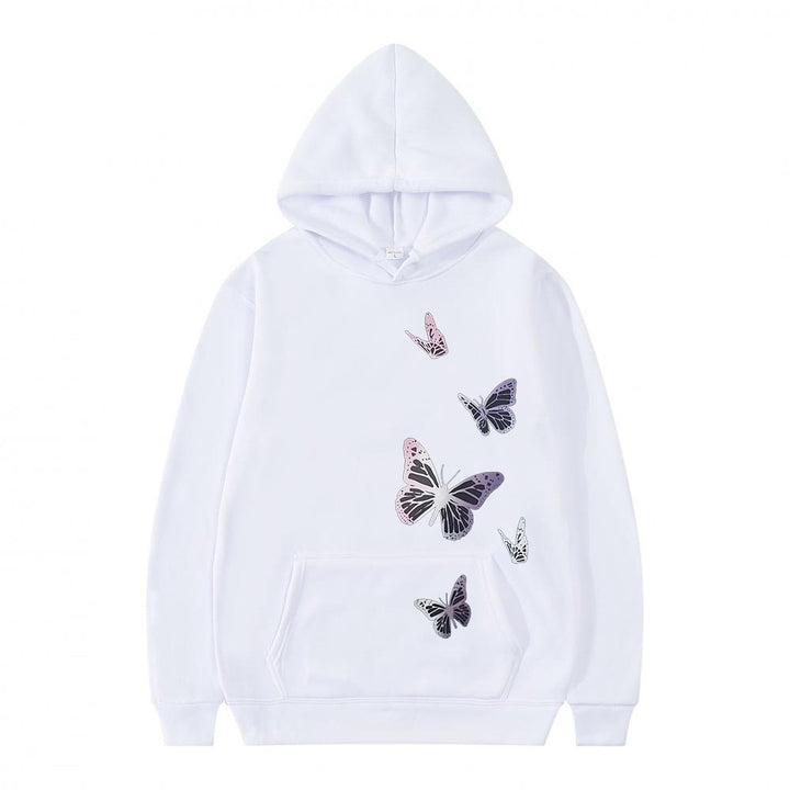 Kvinnors hoodie med delikat fjärilsmotiv Mirla-Eva Jonsson