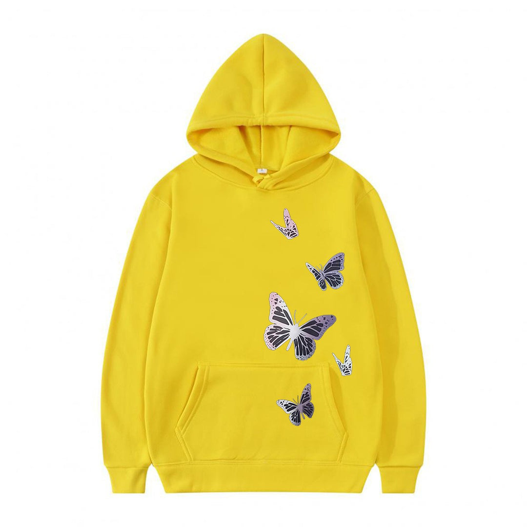 Kvinnors hoodie med delikat fjärilsmotiv Mirla-Eva Jonsson