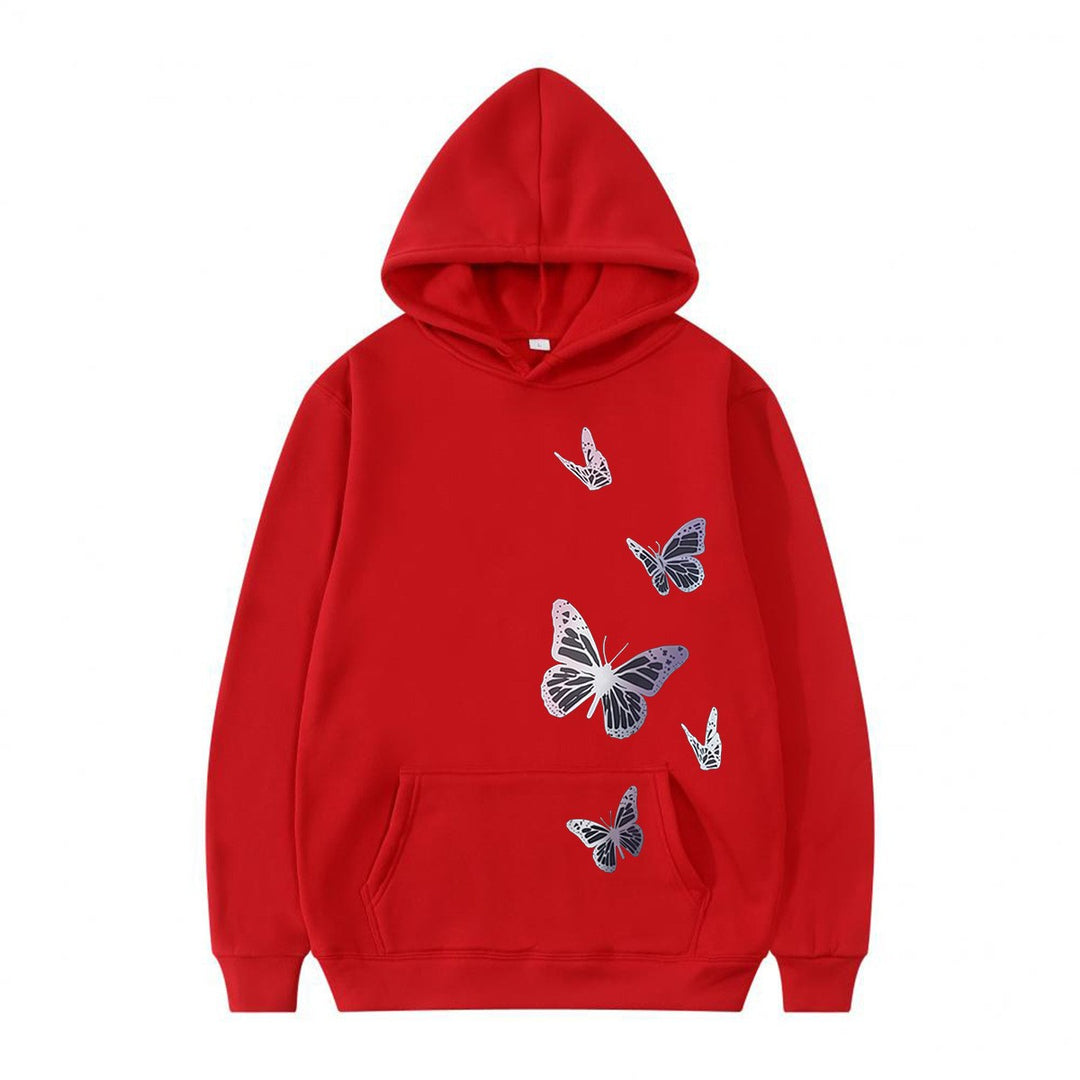 Kvinnors hoodie med delikat fjärilsmotiv Mirla-Eva Jonsson