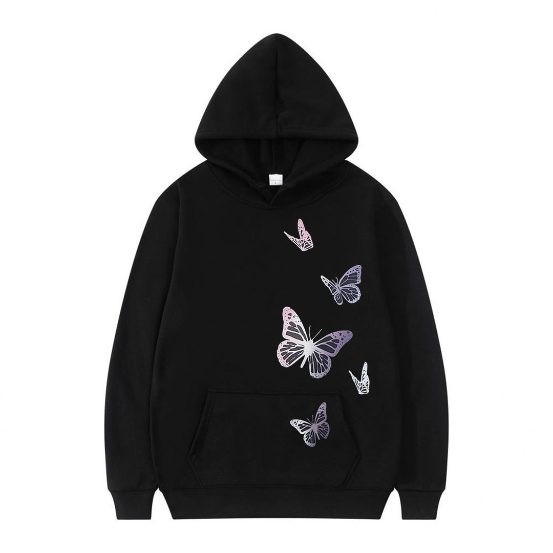 Kvinnors hoodie med delikat fjärilsmotiv Mirla-Eva Jonsson