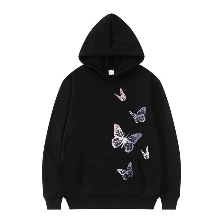 Kvinnors hoodie med delikat fjärilsmotiv Mirla-Eva Jonsson