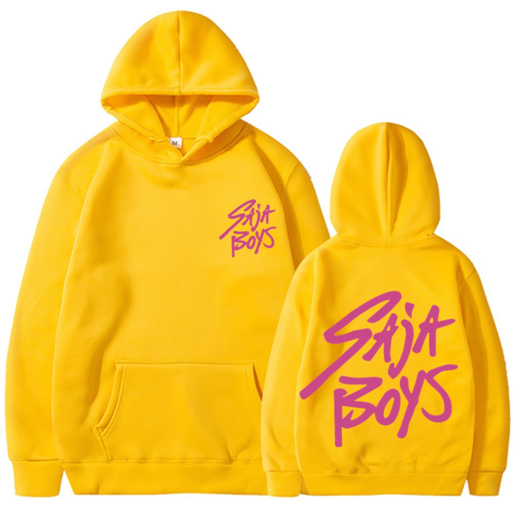 Kvinnors hoodie med distinkt bokstavering och känguruficka Mirla-Eva Jonsson