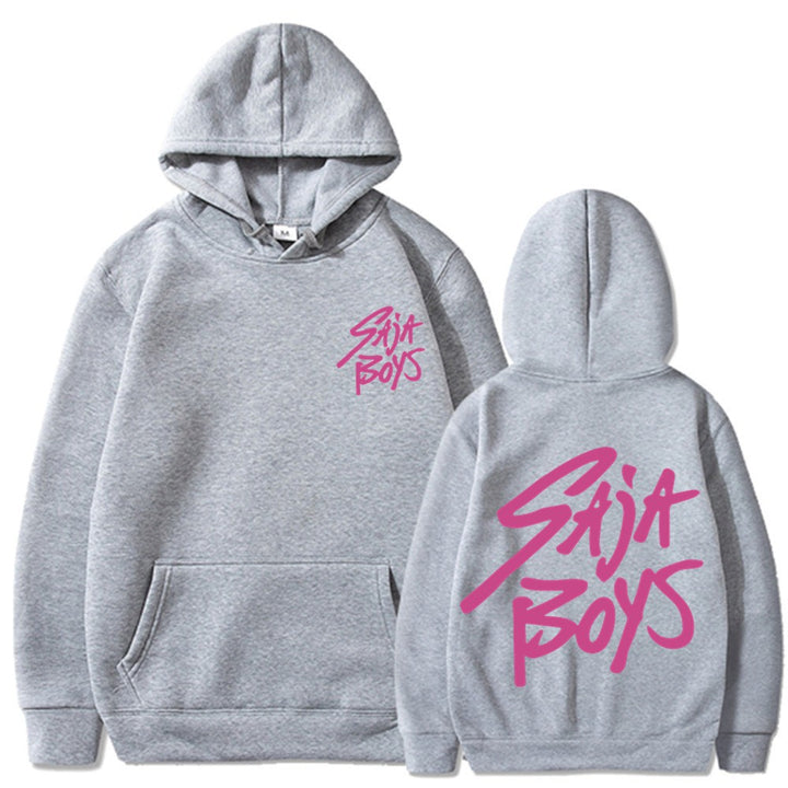 Kvinnors hoodie med distinkt bokstavering och känguruficka Mirla-Eva Jonsson