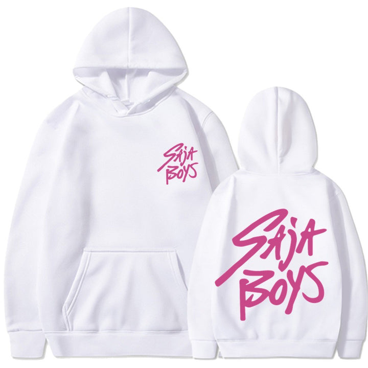 Kvinnors hoodie med distinkt bokstavering och känguruficka Mirla-Eva Jonsson