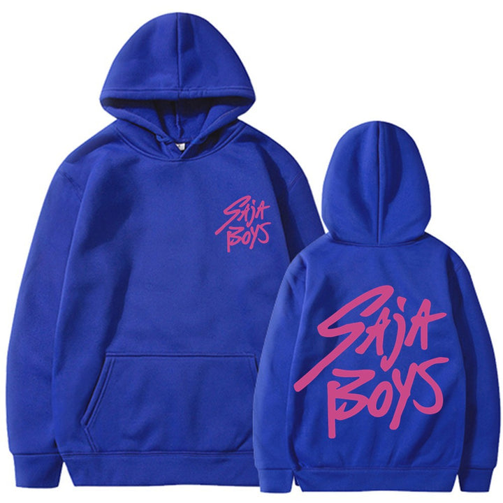 Kvinnors hoodie med distinkt bokstavering och känguruficka Mirla-Eva Jonsson