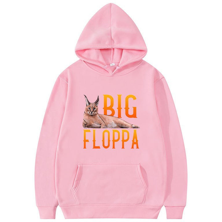Kvinnors hoodie med djur grafisk design och mysigt konstfiberfleece interiör Mirla-Eva Jonsson