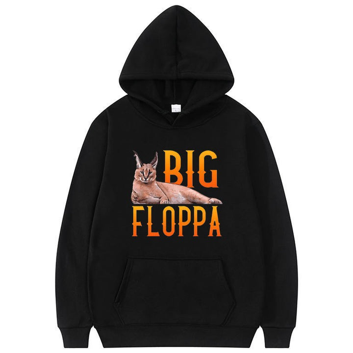 Kvinnors hoodie med djur grafisk design och mysigt konstfiberfleece interiör Mirla-Eva Jonsson