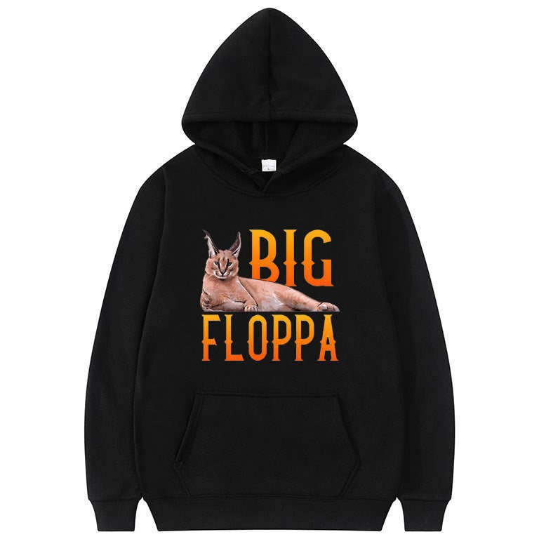Kvinnors hoodie med djur grafisk design och mysigt konstfiberfleece interiör Mirla-Eva Jonsson