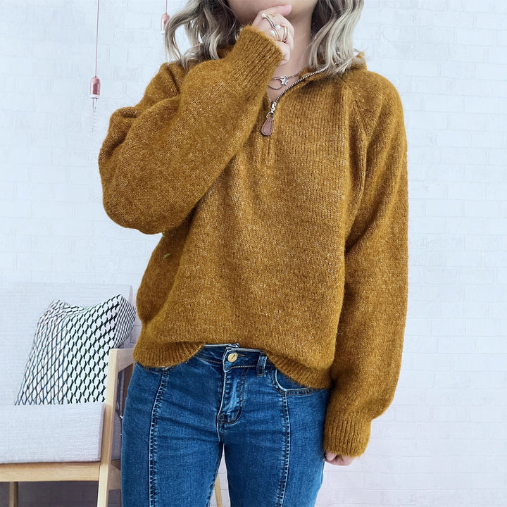Kvinnors hoodie med dragkedja Mirla-Eva Jonsson