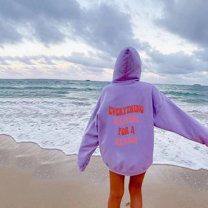 Kvinnors hoodie med en unik motivationstryck och bekväm passform Mirla-Eva Jonsson