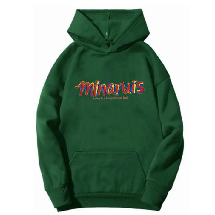Kvinnors hoodie med färgglad text Mirla-Eva Jonsson